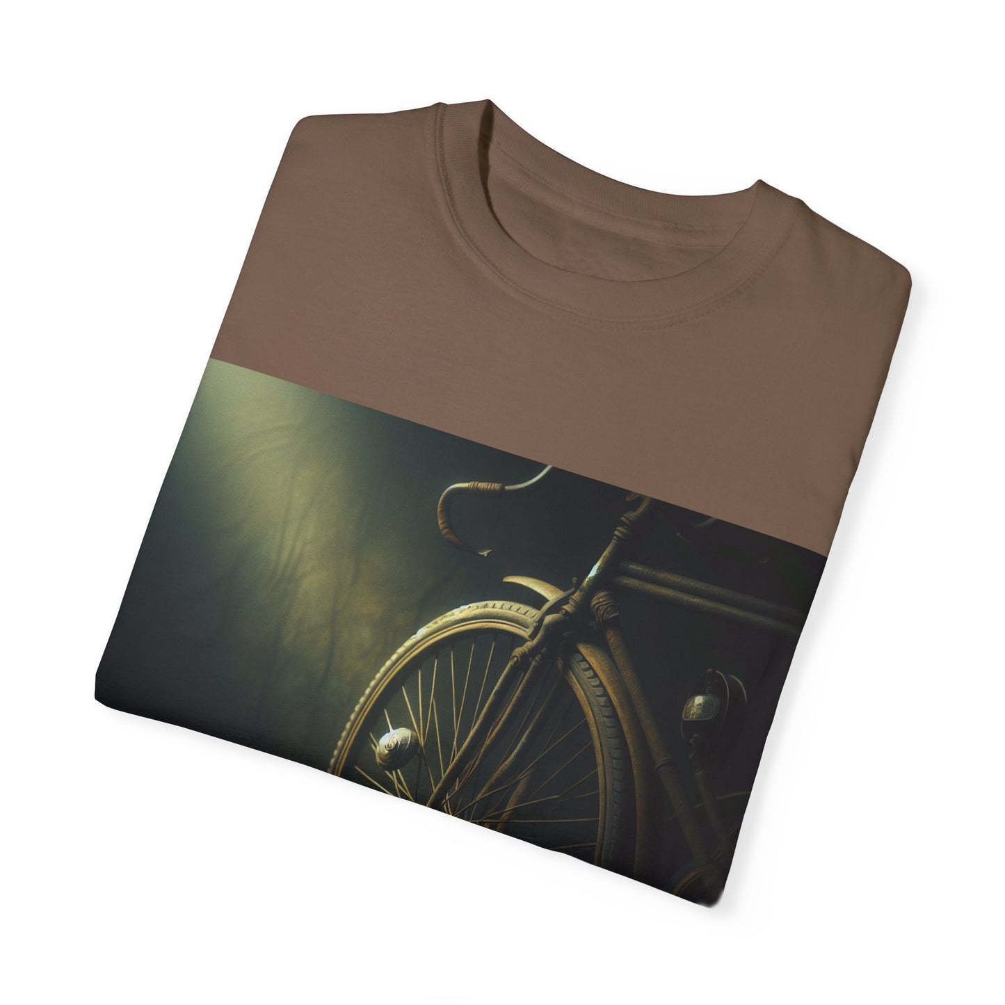 Artistic Unisex Garment-Dyed T-Shirt - Vintage Bicycle Design